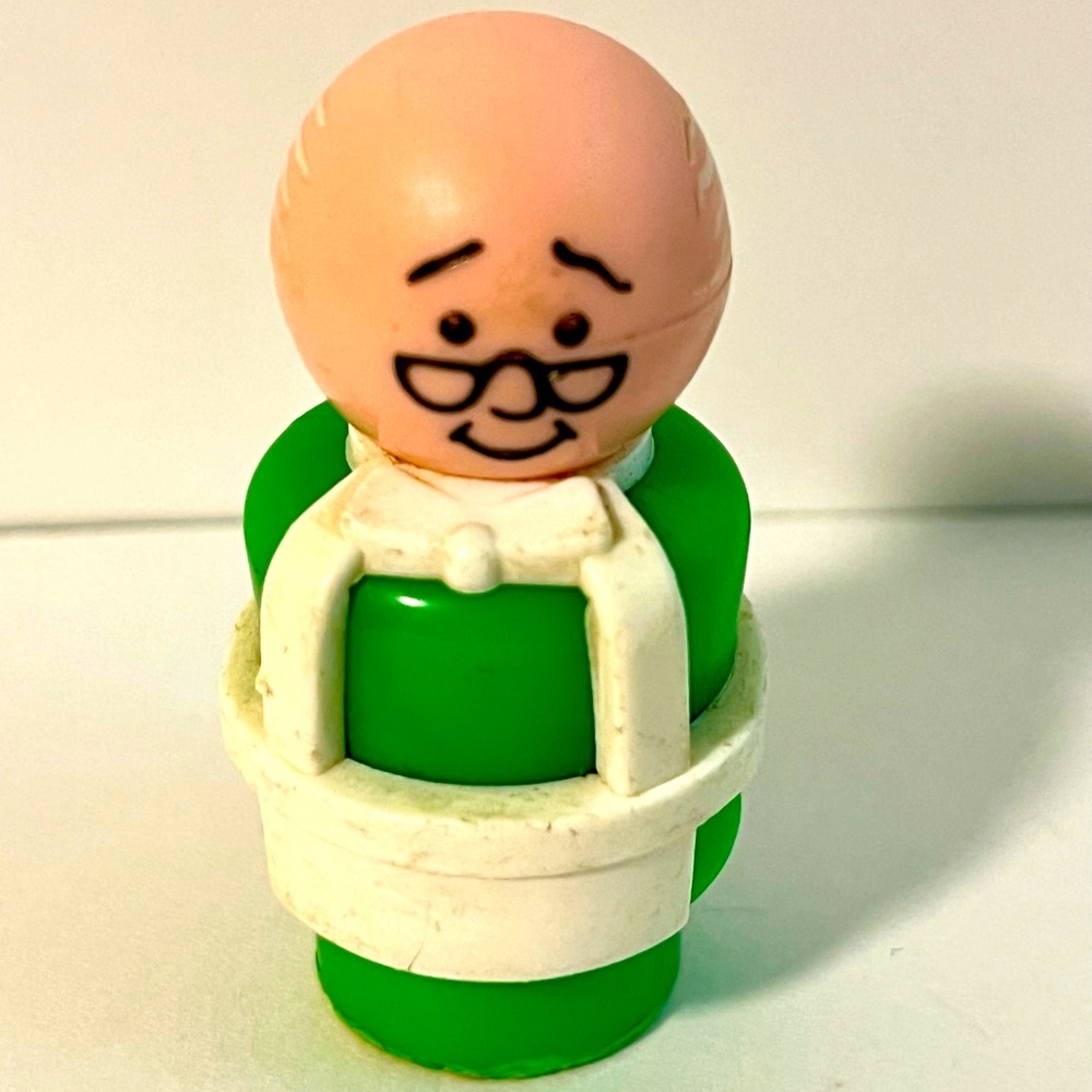 Vintage 1970s Fisher-Price Little People Mr. Hooper – Sesame Street Figure